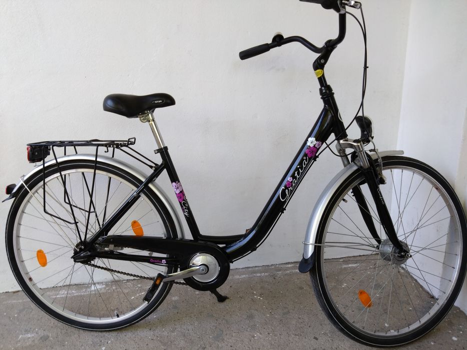 Gratia czarny rower damka aluminiowy 7 bieg koła 28 cali amortyzator