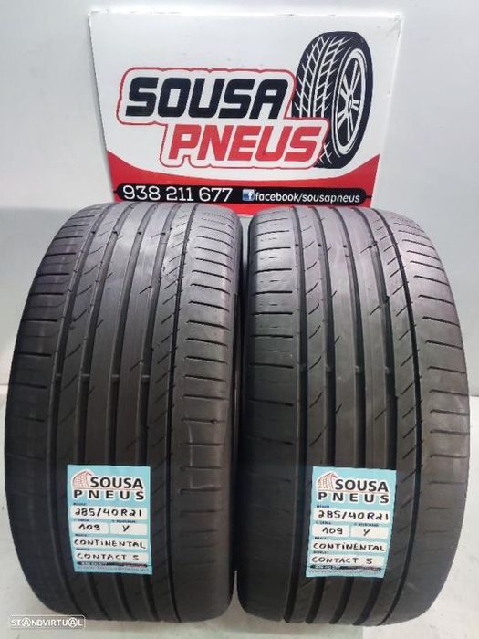 2 pneus como novos 285-40r21 continental - oferta dos portes