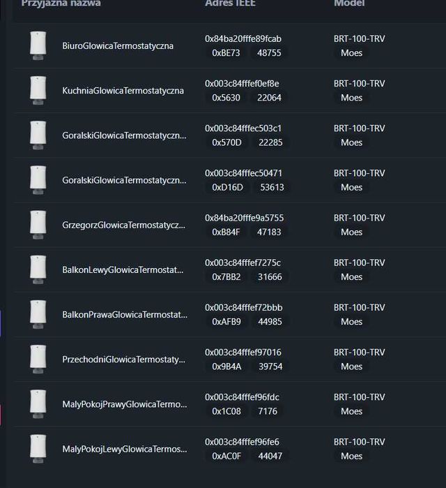 Kompletny System Zigbee Glowice termostatyczne Licznik pradu gniazka