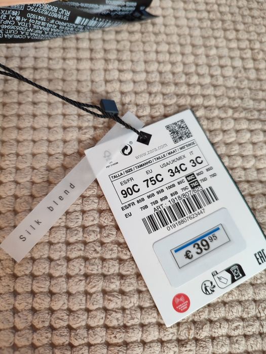 Zara Stanik damski jedwab r. 75C biustonosz