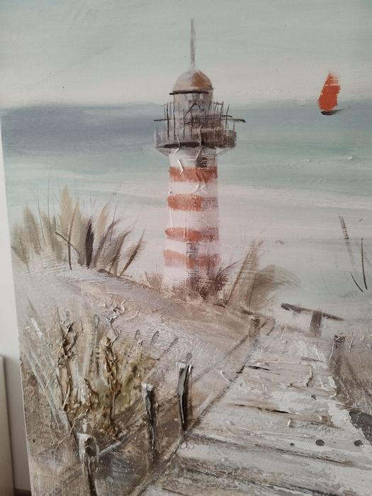 Obraz Caisa 2 60x60 latarnia morska olejny