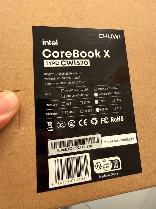 Portátil Chuwi CoreBook X 14" (16GB RAM / 512GB SSD) | Como Novo