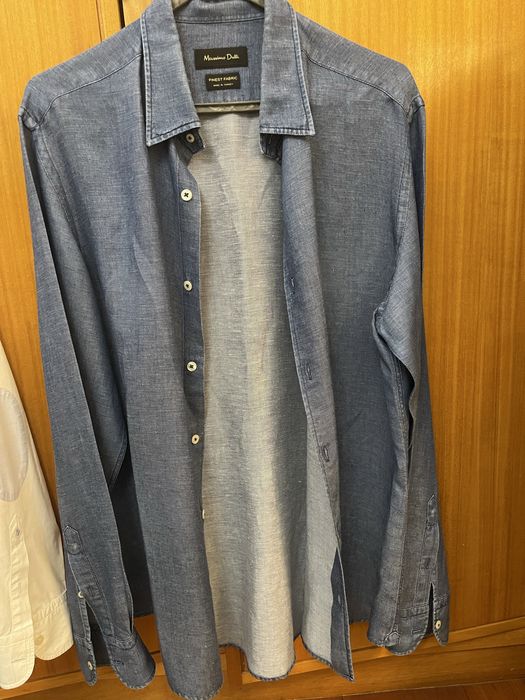 Camisas de homem, como novas, em algodao.