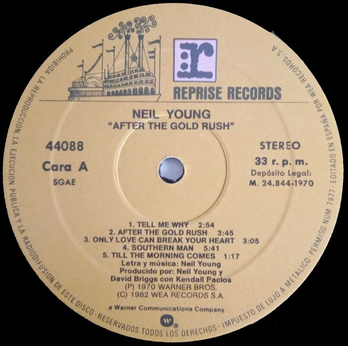 Neil Young	- - - - -	After The Gold Rush	- - - - -	LP