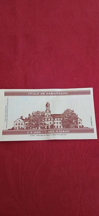 Título de Habilitação de 2001