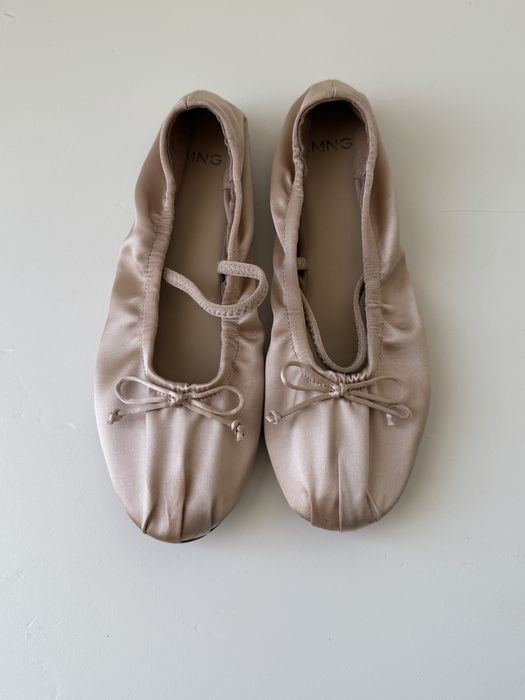 Балетки mango ніжно-рожеві