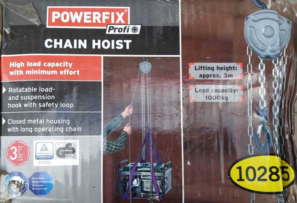 Wyciągarka łańcuchowa, wciągnik łańcuchowy, wciągarna Powerfix stara produkcja