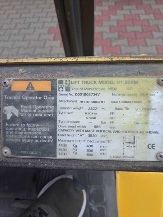 wózek widłowy hyster