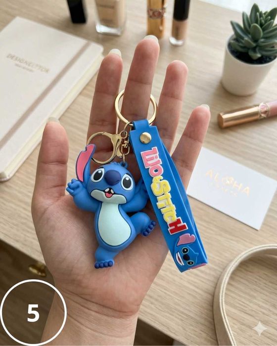 Chaveiro Fofo de Stitch e Angel do Filme Lilo e Stitch | Novo