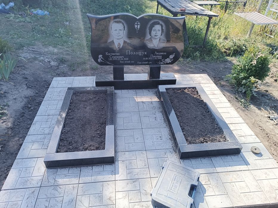 Установка пам'ятників, пам'ятник цоколя, плитка. Монтаж демонтаж. Памя