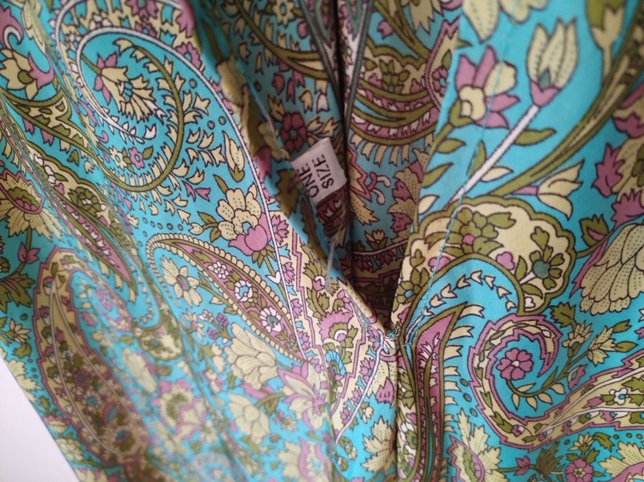 Długa sukienka maxi boho jedwab letnia plażowa One Size