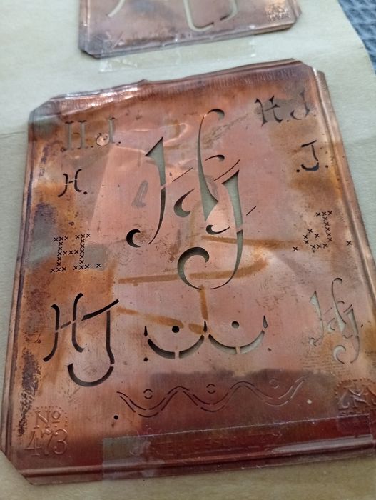 Stare miedziane szablony