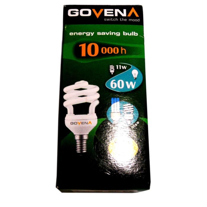 Енергозберігаюча лампа Govena 11W/E14 2700K тепле світло