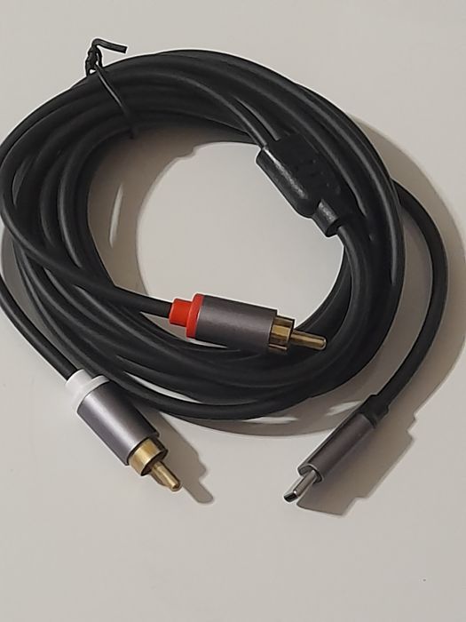 Аудиокабель сплиттер адаптер переходник с USB type C на 2 RCA  /2метра