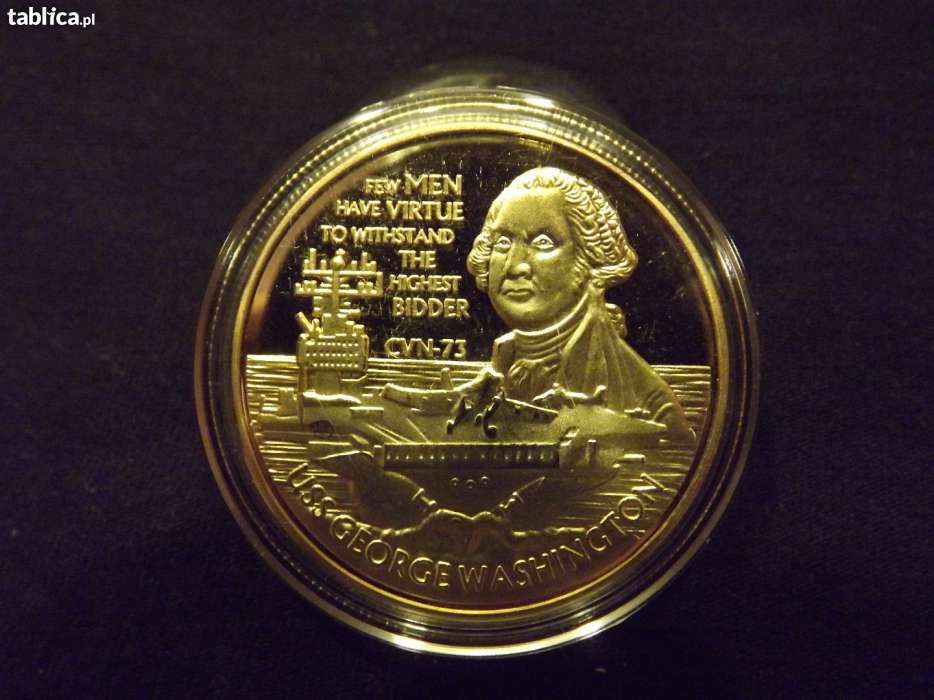 Medale US Navy platerowane złotem - 14 szt