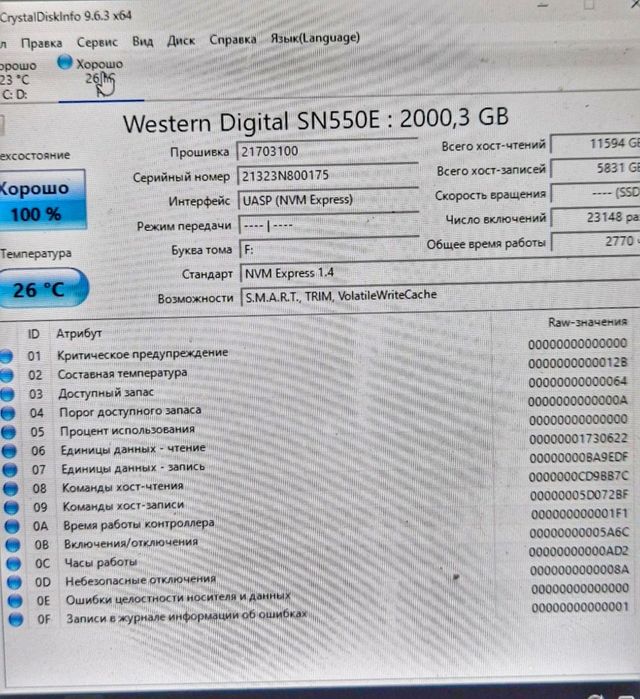 Зовнішній накопичувач Sandisk  SSD 2TB
