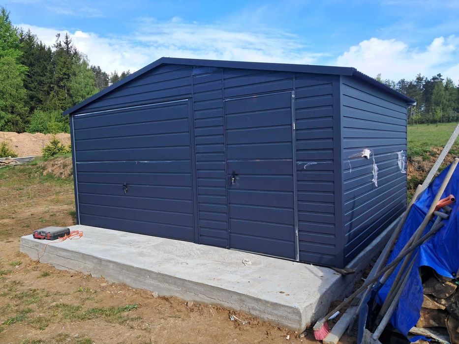 Garaż blaszany 5x5 Wzmocniony PROFILAMI. Producent SZYBKA REALIZACJA
