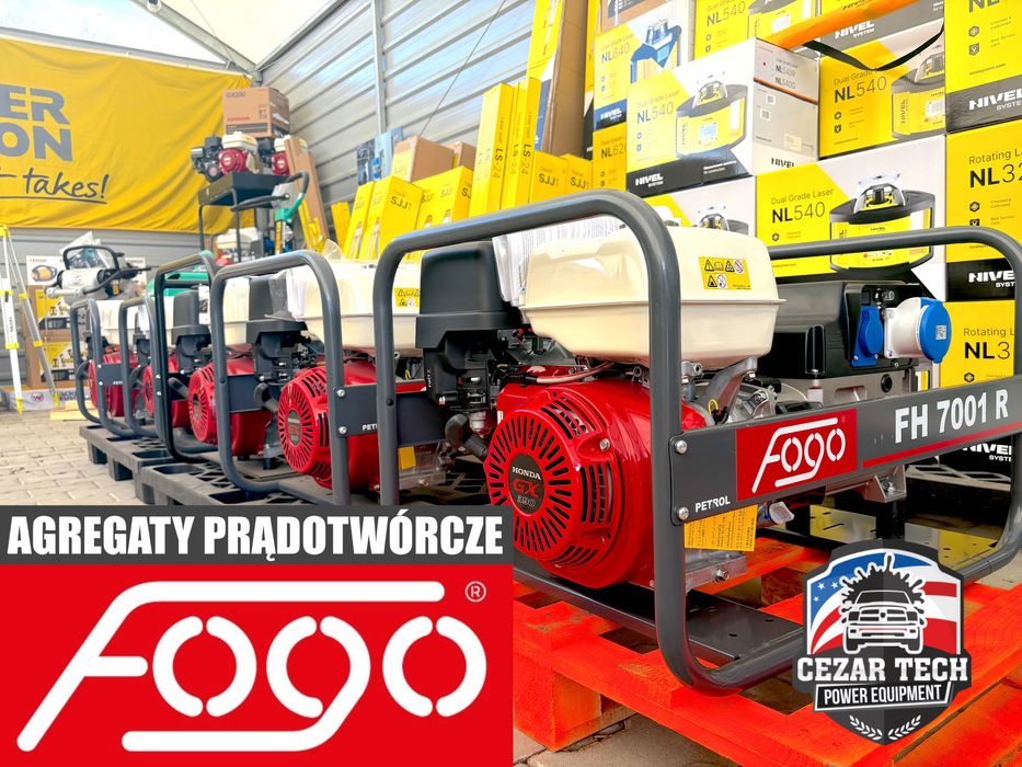 Agregat Prądotwórczy FOGO FH 7001 R AVR , nowy, fv, Honda GX 390