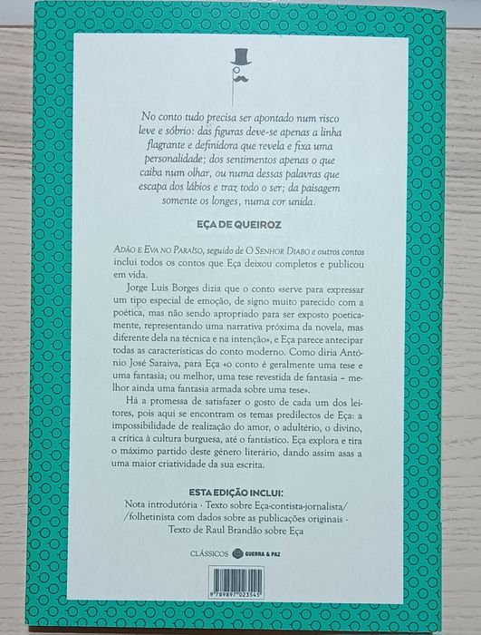 Eça de Queiróz, Adão e Eva no Paraíso e outros contos