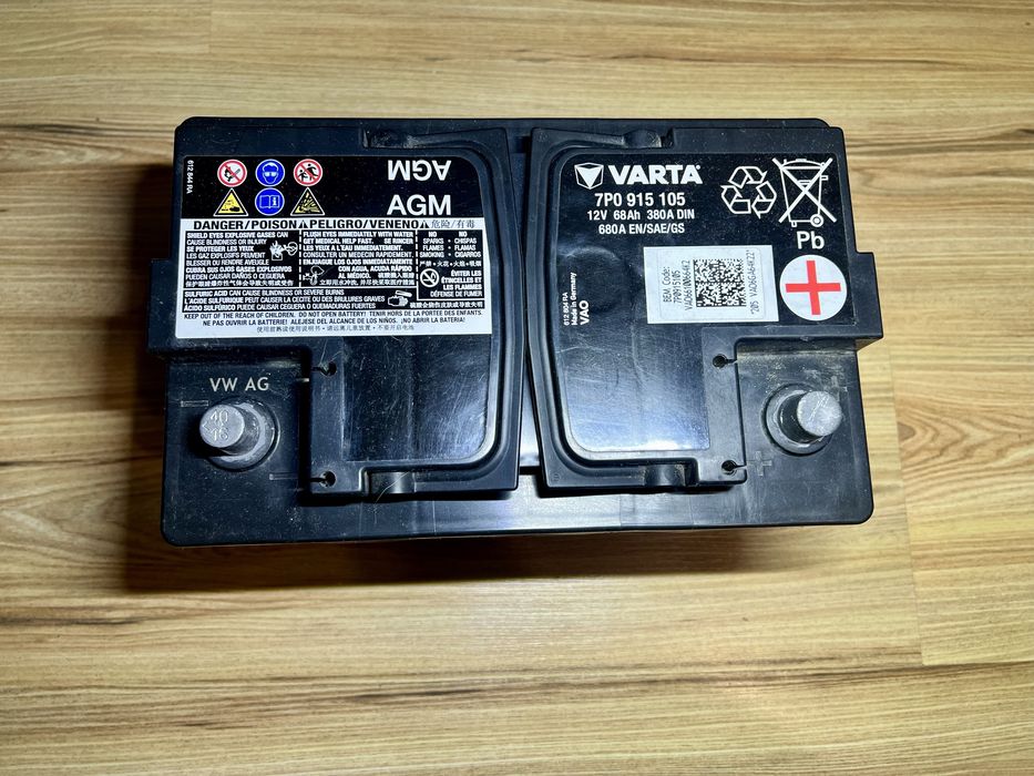 Akumulator samochodowy AGM Varta 12V 68Ah 680A pierwszy montaż