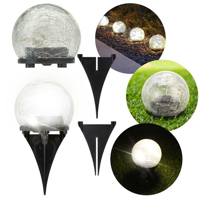 Lampa kula do ogrodu solarna led