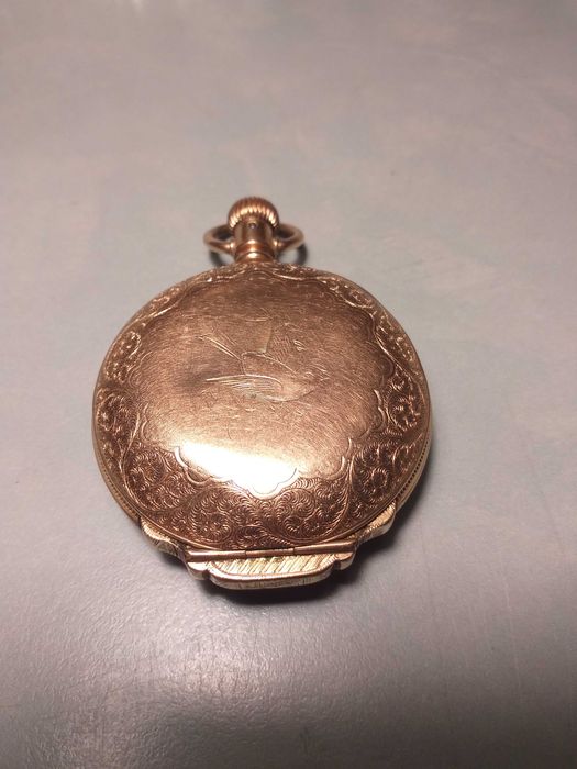 Columbus Ohio pozłacany zegarek kieszonkowy.  Nie sprawny na części