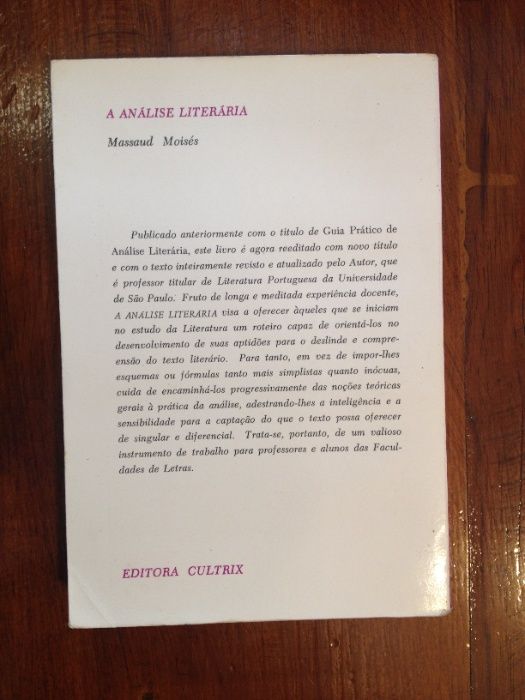 Massaud Moisés - A Análise Literária