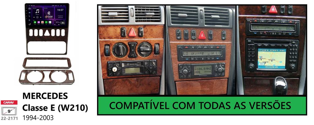 Rádio 2DIN 9" [4+32GB] MERCEDES • Classe E (W124) • (W210) • Android