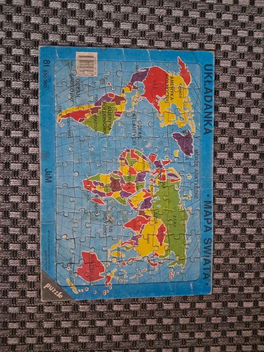 Układanka, puzzle mapa świata