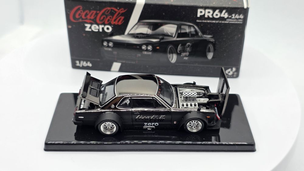 Pop Race Skyline GT-R V8 DRIFT Hakosuka Coca Cola Zero black chrome