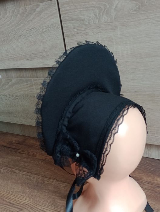 Nowy bonnet otwarty wiktoriański lolita dark alternative