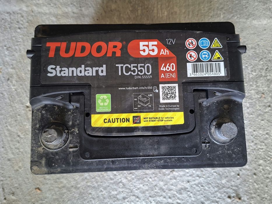 Bateria Tudor 55Ah 460A