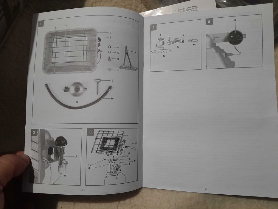 Обогреватель керамический газовый Einhell