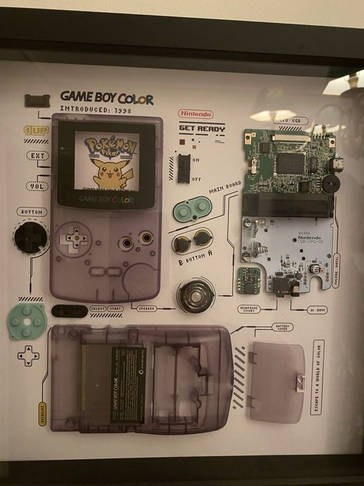 Moldura com Gameboy Color Roxo Transparente