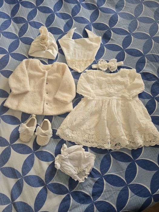 Zestaw do chrztu dla dziewczynki,  sukienka Milulove r.74