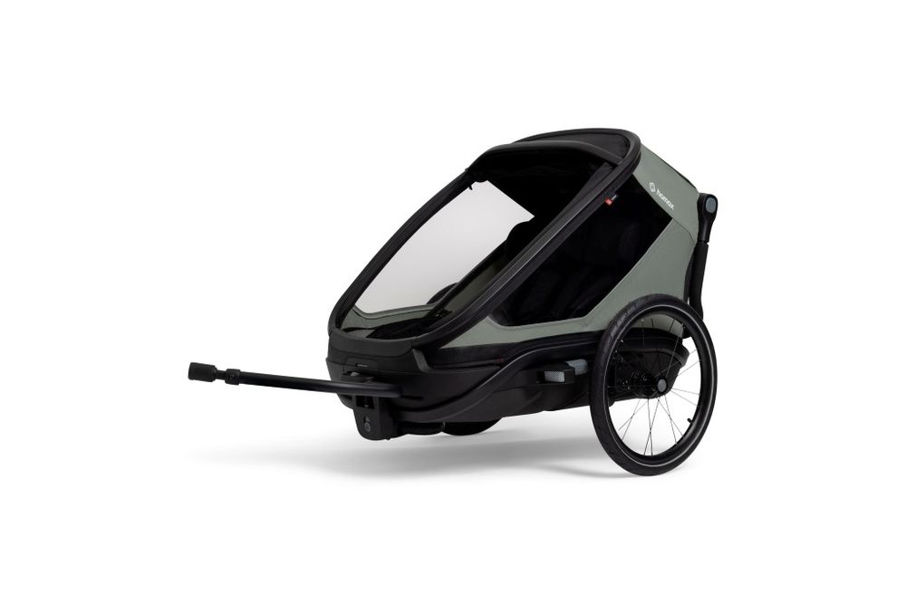 Hamax Outback Next Dusty Green podwójna przyczepka rowerowa