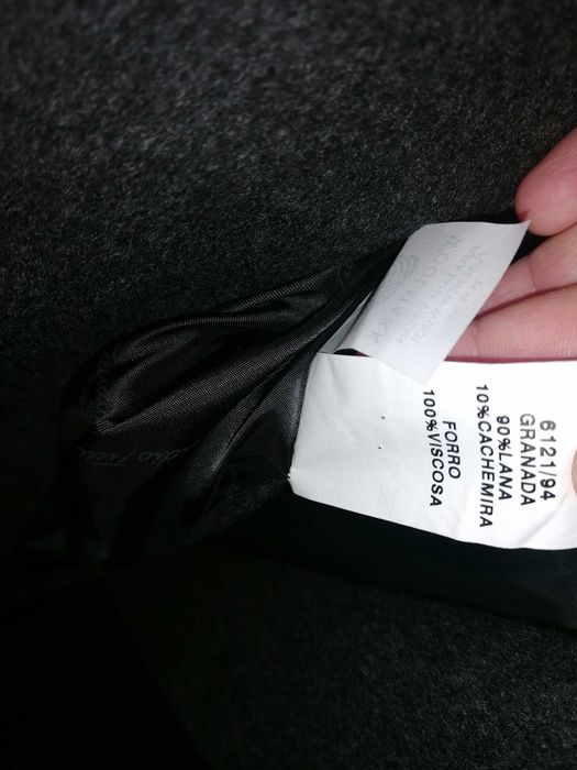 Sobretudo Cinzento Emidio Tucci Lã e Caxemira 50 52 L XL Perfeito