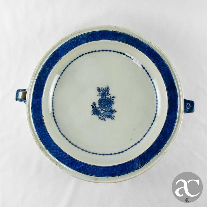 Prato grande "rechaud", porcelana da china, séc. XVIII Qianlong
