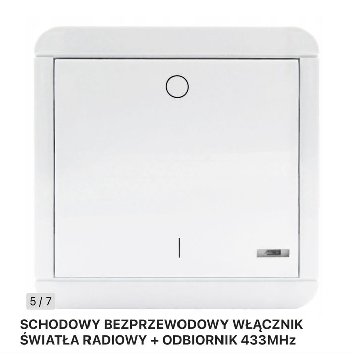 Schodowy bezprzewodowy włącznik swiatła x2 +odbiornik 433 MHz