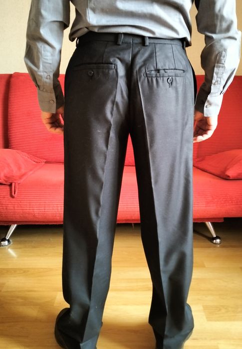 Новый итальянский черный классический мужской костюм 3ка с белой шелко