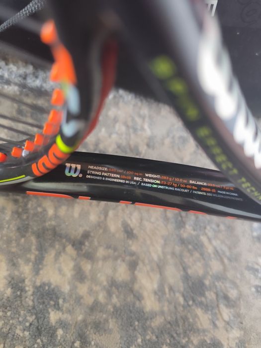 Тенісна ракетка Wilson Burn 100LS Lite Spin (Розмір 1) + чохол