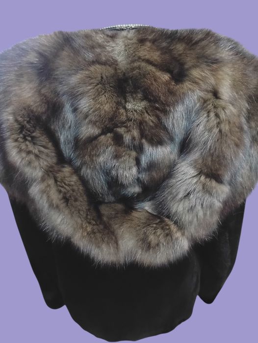 Nafa Sobol. Ог 110см. норковый полушубок с соболем. Натуральная шуба