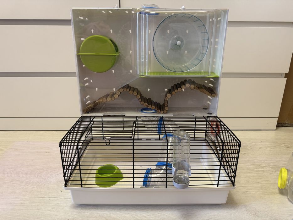 Клітка для хомʼяків Ferplast Olimpia (+набір тунелей + переноска + наповнювач + корм)
