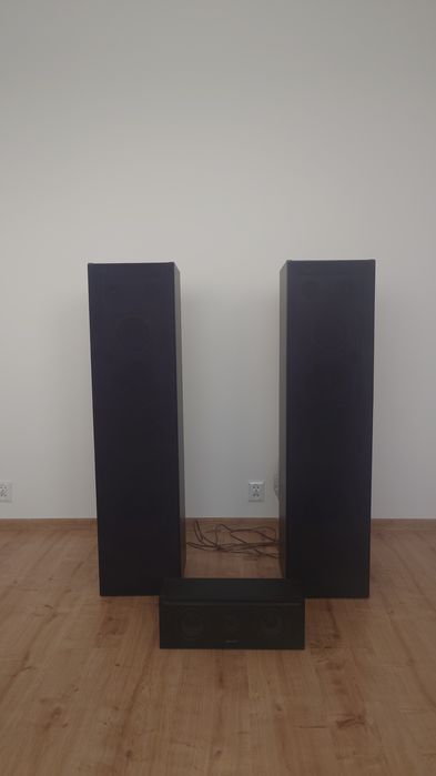 Kolumny głośnikowe wys. 120x30x30cm  amplituner Sony zestaw