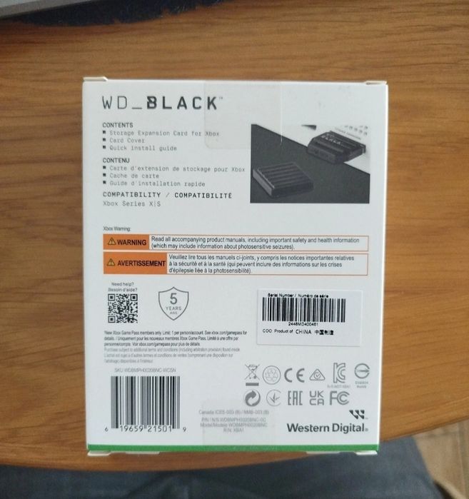 WD Black C50 2TB karta pamięci do xbox