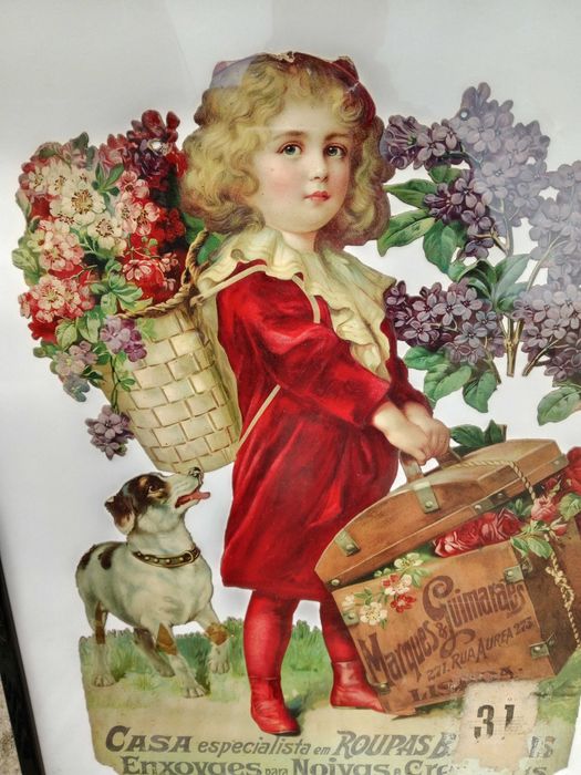 Maravilhosa Publicidade cartonada da Casa Marques & Guimarães