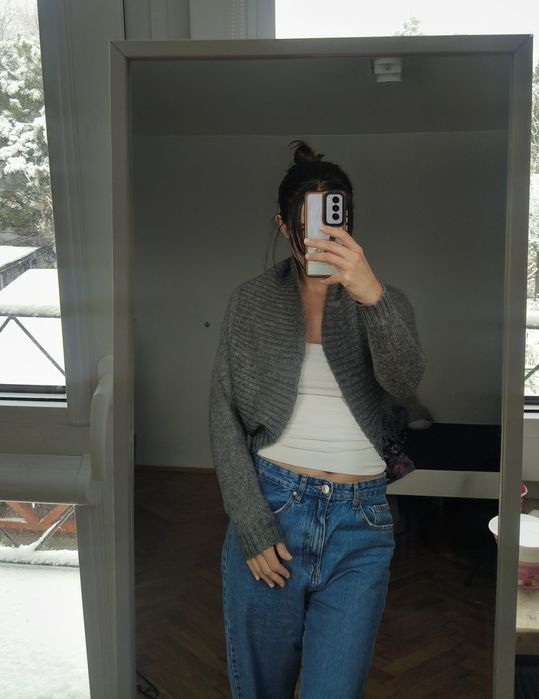 Sweter moherowy moher swetaer wełniany sweter H&M