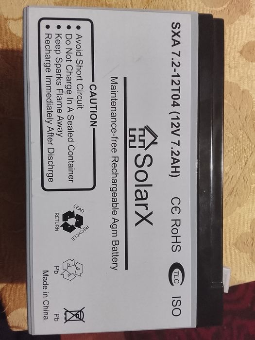 Продам НОВУ АКБ SolarX 12v 7Ah