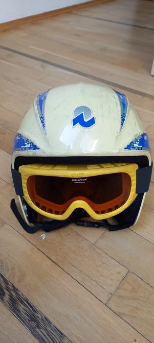 Kask narciarski Invicta rozm. S 56 i gogle uvex dla dzieci