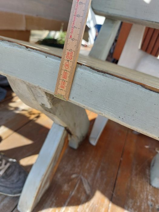 Komplet ogrodowy Miłosz niebieski stół 110cm 4 krzesła